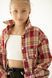 &ldquo;Mia&rdquo; shirt for girls, red and beige, size 134