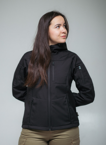 Женская куртка softshell черного цвета SHK00021202M фото