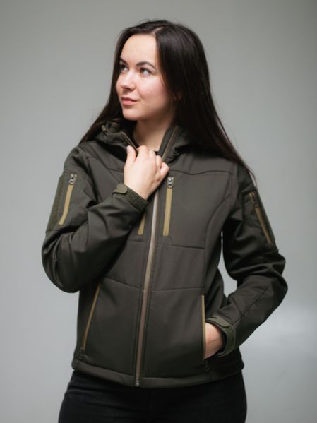 Жіноча куртка Softshell оливкового кольору SHK00021222XL фото