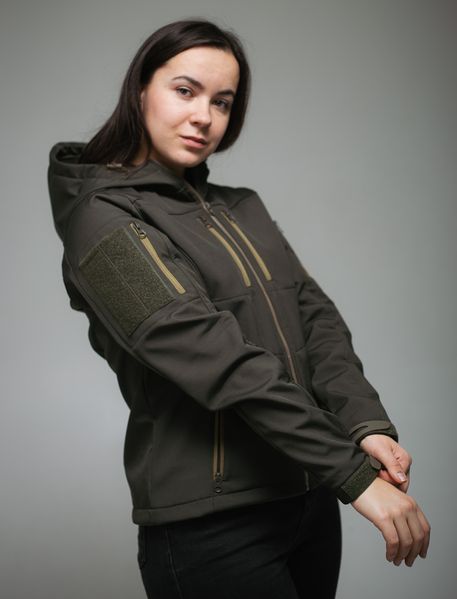 Жіноча куртка Softshell оливкового кольору SHK00021222XL фото