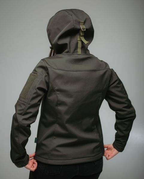 Жіноча куртка Softshell оливкового кольору SHK00021222XL фото